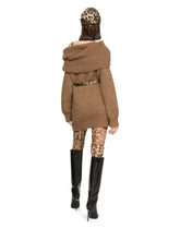 Oversize llama wool sweater with shawl neck - | Dolce & Gabbana