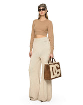 Flared llama wool pants - | Dolce & Gabbana