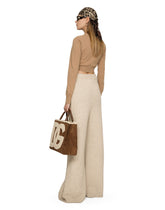 Flared llama wool pants - | Dolce & Gabbana