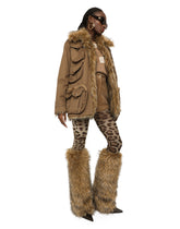 Cropped wool sweater with DG inlay - | Dolce & Gabbana