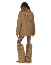 Cropped wool sweater with DG inlay - | Dolce & Gabbana