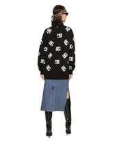 Wool cardigan with DG intarsia - | Dolce & Gabbana