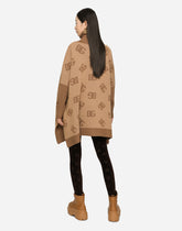 Short wool turtle-neck poncho with DG inlay - | Dolce & Gabbana