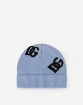 Wool jacquard hat with DG logo - | Dolce & Gabbana