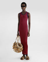 Ribbedbed viscose tank top dress - | Dolce & Gabbana