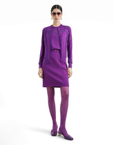 Wool cardigan with lace - | Dolce & Gabbana