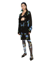 Crochet cardigan with bluebell embroidery - | Dolce & Gabbana