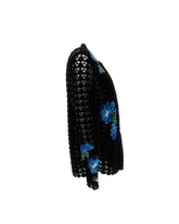 Crochet cardigan with bluebell embroidery - | Dolce & Gabbana