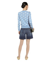 Wool and silk jacquard cardigan with tonal DG logo - | Dolce & Gabbana