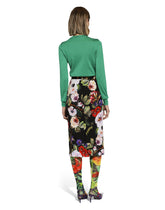 Silk sweater with flower appliqué - | Dolce & Gabbana