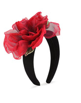 Silk headband with flower - | Dolce & Gabbana