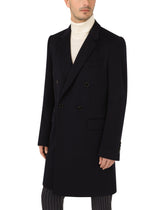 Double-breasted cashmere and wool coat - | Dolce & Gabbana