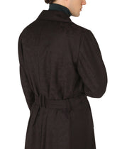 CAMOUFLAGE WOOL JACQUARD TRENCH COAT - | Dolce & Gabbana