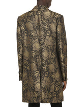 Floral lamé jacquard coat - | Dolce & Gabbana