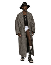 Double-breasted wool houndstooth coat - | Dolce & Gabbana