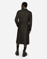 Single-breasted dotted wool jersey coat - | Dolce & Gabbana