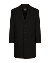 Single-breasted wool jersey coat - | Dolce & Gabbana