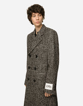 Double-breasted wool houndstooth coat - | Dolce & Gabbana