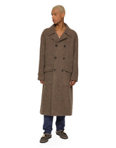Double-breasted melange alpaca wool coat - | Dolce & Gabbana