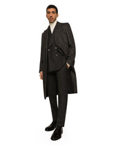 Single-breasted herringbone alpaca wool coat - | Dolce & Gabbana