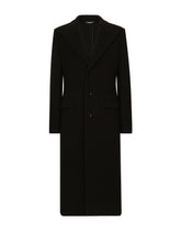 Single-breasted technical wool jersey coat - | Dolce & Gabbana