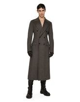 Double-breasted technical wool jersey coat - | Dolce & Gabbana
