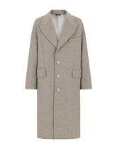 Deconstructed single-breasted wool coat - | Dolce & Gabbana