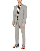 Cotton houndstooth gold-fit jacket - | Dolce & Gabbana