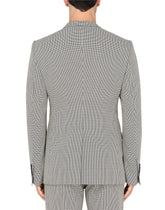 Cotton houndstooth gold-fit jacket - | Dolce & Gabbana