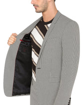 Cotton houndstooth gold-fit jacket - | Dolce & Gabbana