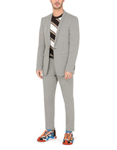 Cotton houndstooth gold-fit jacket - | Dolce & Gabbana