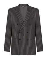 Double-breasted pinstripe wool Martini-fit jacket - | Dolce & Gabbana