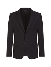 Stretch wool jersey jacket with DG embroidery - | Dolce & Gabbana