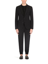 Stretch wool jersey jacket with DG embroidery - | Dolce & Gabbana