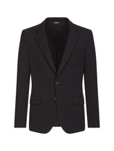 Stretch wool jersey jacket with DG embroidery - | Dolce & Gabbana