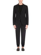 Stretch wool jersey jacket with DG embroidery - | Dolce & Gabbana