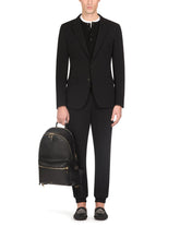 Stretch wool jersey jacket with DG embroidery - | Dolce & Gabbana