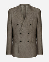 Double-breasted linen Taormina jacket - | Dolce & Gabbana