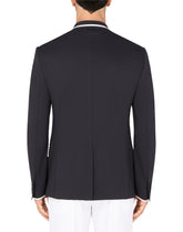 STRETCH JERSEY JACKET WITH PIPING - | Dolce & Gabbana