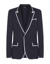 STRETCH JERSEY JACKET WITH PIPING - | Dolce & Gabbana