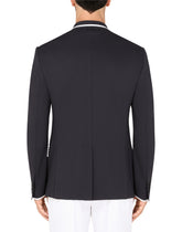 STRETCH JERSEY JACKET WITH PIPING - | Dolce & Gabbana