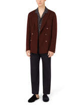 Deconstructed double-breasted double wool jacket - | Dolce & Gabbana