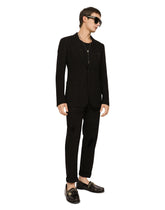 Deconstructed stretch jersey jacket with embroidery - | Dolce & Gabbana