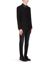 Deconstructed stretch jersey jacket with embroidery - | Dolce & Gabbana