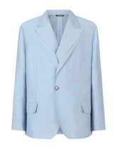 LINEN JACKET WITH DOUBLE CONSTRUCTION - | Dolce & Gabbana