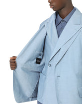 LINEN JACKET WITH DOUBLE CONSTRUCTION - | Dolce & Gabbana