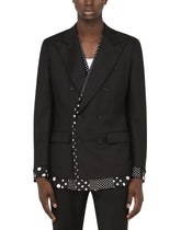 Double-breasted wool Sicilia-fit jacket - | Dolce & Gabbana