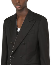 Double-breasted wool Sicilia-fit jacket - | Dolce & Gabbana