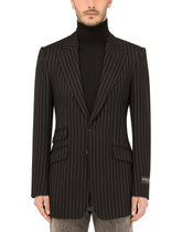Pinstripe wool Beat-fit jacket - | Dolce & Gabbana