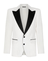 Stretch wool fabric Sicilia-fit tuxedo jacket - | Dolce & Gabbana